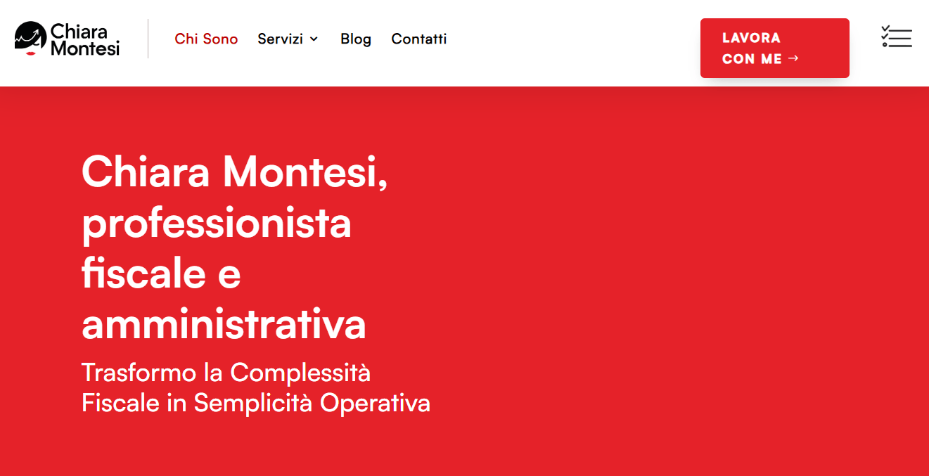 Chiara Montesi professionista della contabilità e della gestione amministrativa, testi di patrizia riso